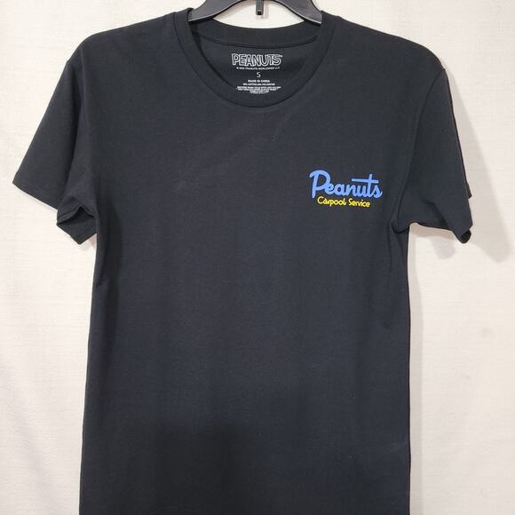 Snoopy ''Peanuts Carpool service'' men's black small shirt - Picture 3 of 7